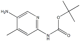 tert-butyl 5-amino-4-methylpyridin-2-ylcarbamate Structure