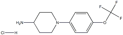 1-(4-(trifluoromethoxy)phenyl)piperidin-4-amine hydrochloride 구조식 이미지