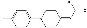 2-(1-(4-fluorophenyl)piperidin-4-ylidene)acetic acid 구조식 이미지
