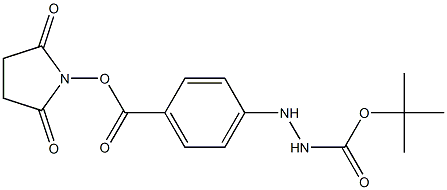 Succinimidyl-4-[2-(tert-butoxycarbonyl)hydrazino]benzoate Structure
