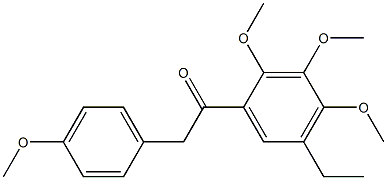 1-(5-ethyl-2,3,4-trimethoxyphenyl)-2-(4-methoxyphenyl)ethanone Structure