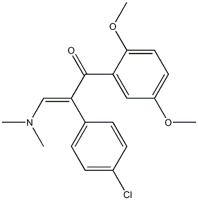 2-(4-chlorophenyl)-1-(2,5-dimethoxyphenyl)-3-(dimethylamino)prop-2-en-1-one 구조식 이미지