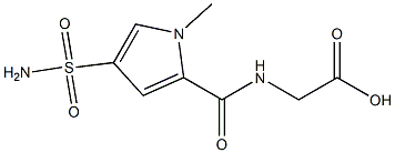 ({[4-(aminosulfonyl)-1-methyl-1H-pyrrol-2-yl]carbonyl}amino)acetic acid 구조식 이미지