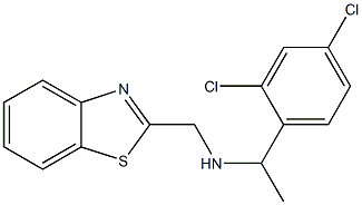 (1,3-benzothiazol-2-ylmethyl)[1-(2,4-dichlorophenyl)ethyl]amine Structure