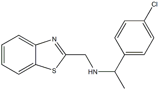 (1,3-benzothiazol-2-ylmethyl)[1-(4-chlorophenyl)ethyl]amine 구조식 이미지