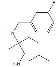 (1-amino-2,5-dimethylhexan-2-yl)[(3-fluorophenyl)methyl]methylamine Structure