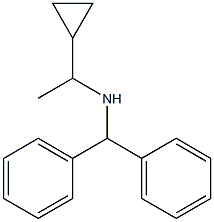 (1-cyclopropylethyl)(diphenylmethyl)amine Structure