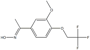 (1E)-1-[3-methoxy-4-(2,2,2-trifluoroethoxy)phenyl]ethanone oxime 구조식 이미지