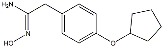(1Z)-2-[4-(cyclopentyloxy)phenyl]-N'-hydroxyethanimidamide 구조식 이미지