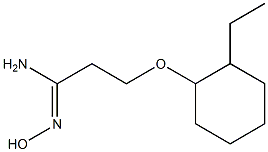 (1Z)-3-[(2-ethylcyclohexyl)oxy]-N'-hydroxypropanimidamide Structure