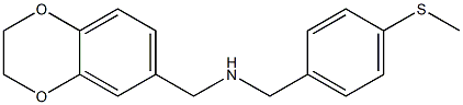 (2,3-dihydro-1,4-benzodioxin-6-ylmethyl)({[4-(methylsulfanyl)phenyl]methyl})amine Structure