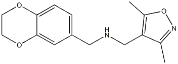 (2,3-dihydro-1,4-benzodioxin-6-ylmethyl)[(3,5-dimethyl-1,2-oxazol-4-yl)methyl]amine Structure