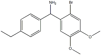 (2-bromo-4,5-dimethoxyphenyl)(4-ethylphenyl)methanamine 구조식 이미지