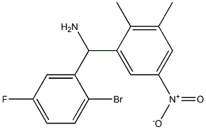 (2-bromo-5-fluorophenyl)(2,3-dimethyl-5-nitrophenyl)methanamine 구조식 이미지