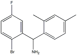 (2-bromo-5-fluorophenyl)(2,4-dimethylphenyl)methanamine 구조식 이미지
