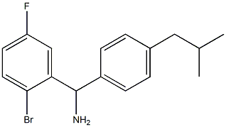 (2-bromo-5-fluorophenyl)[4-(2-methylpropyl)phenyl]methanamine Structure