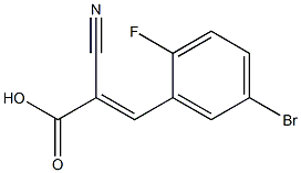 (2E)-3-(5-bromo-2-fluorophenyl)-2-cyanoacrylic acid 구조식 이미지