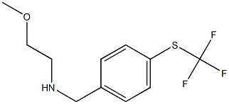 (2-methoxyethyl)({4-[(trifluoromethyl)sulfanyl]phenyl}methyl)amine Structure