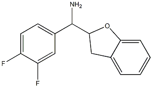 (3,4-difluorophenyl)(2,3-dihydro-1-benzofuran-2-yl)methanamine 구조식 이미지