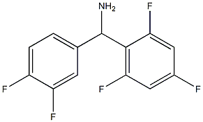 (3,4-difluorophenyl)(2,4,6-trifluorophenyl)methanamine Structure