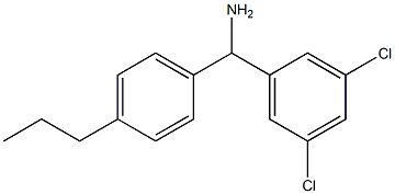 (3,5-dichlorophenyl)(4-propylphenyl)methanamine 구조식 이미지