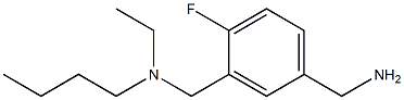 (3-{[butyl(ethyl)amino]methyl}-4-fluorophenyl)methanamine Structure
