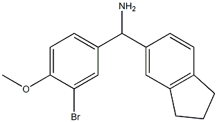 (3-bromo-4-methoxyphenyl)(2,3-dihydro-1H-inden-5-yl)methanamine 구조식 이미지