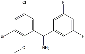 (3-bromo-5-chloro-2-methoxyphenyl)(3,5-difluorophenyl)methanamine 구조식 이미지