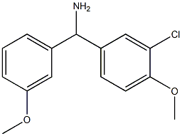 (3-chloro-4-methoxyphenyl)(3-methoxyphenyl)methanamine Structure