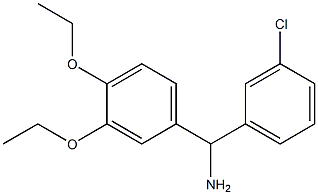 (3-chlorophenyl)(3,4-diethoxyphenyl)methanamine Structure
