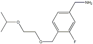 (3-fluoro-4-{[2-(propan-2-yloxy)ethoxy]methyl}phenyl)methanamine 구조식 이미지