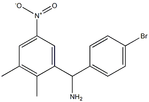 (4-bromophenyl)(2,3-dimethyl-5-nitrophenyl)methanamine Structure