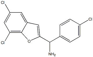 (4-chlorophenyl)(5,7-dichloro-1-benzofuran-2-yl)methanamine 구조식 이미지