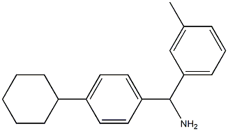 (4-cyclohexylphenyl)(3-methylphenyl)methanamine 구조식 이미지