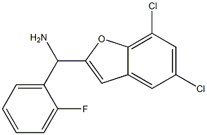 (5,7-dichloro-1-benzofuran-2-yl)(2-fluorophenyl)methanamine Structure