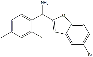 (5-bromo-1-benzofuran-2-yl)(2,4-dimethylphenyl)methanamine Structure