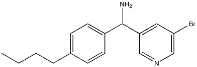 (5-bromopyridin-3-yl)(4-butylphenyl)methanamine Structure