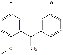 (5-bromopyridin-3-yl)(5-fluoro-2-methoxyphenyl)methanamine 구조식 이미지