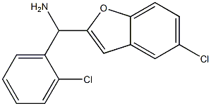 (5-chloro-1-benzofuran-2-yl)(2-chlorophenyl)methanamine Structure