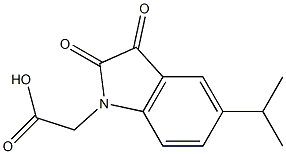 (5-isopropyl-2,3-dioxo-2,3-dihydro-1H-indol-1-yl)acetic acid Structure