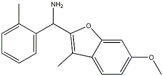 (6-methoxy-3-methyl-1-benzofuran-2-yl)(2-methylphenyl)methanamine Structure