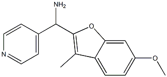 (6-methoxy-3-methyl-1-benzofuran-2-yl)(pyridin-4-yl)methanamine Structure