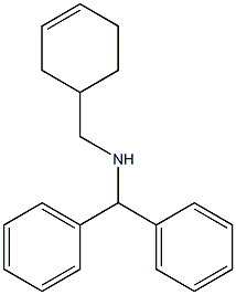 (cyclohex-3-en-1-ylmethyl)(diphenylmethyl)amine Structure