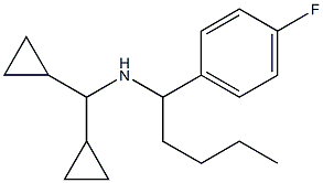 (dicyclopropylmethyl)[1-(4-fluorophenyl)pentyl]amine Structure