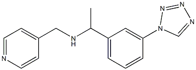 (pyridin-4-ylmethyl)({1-[3-(1H-1,2,3,4-tetrazol-1-yl)phenyl]ethyl})amine Structure