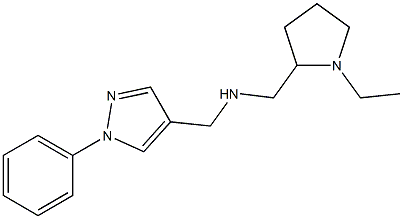 [(1-ethylpyrrolidin-2-yl)methyl][(1-phenyl-1H-pyrazol-4-yl)methyl]amine Structure