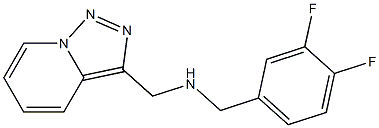 [(3,4-difluorophenyl)methyl]({[1,2,4]triazolo[3,4-a]pyridin-3-ylmethyl})amine 구조식 이미지