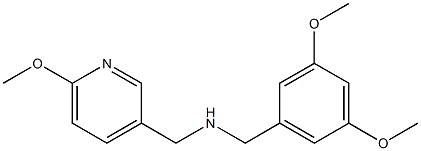 [(3,5-dimethoxyphenyl)methyl][(6-methoxypyridin-3-yl)methyl]amine 구조식 이미지