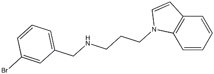 [(3-bromophenyl)methyl][3-(1H-indol-1-yl)propyl]amine Structure