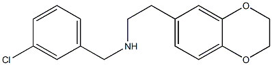 [(3-chlorophenyl)methyl][2-(2,3-dihydro-1,4-benzodioxin-6-yl)ethyl]amine 구조식 이미지